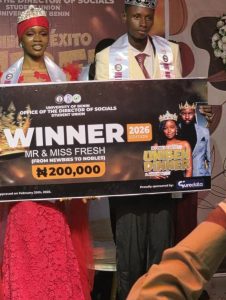 UNIBEN Unveils Mr and Mrs Fresh 2026